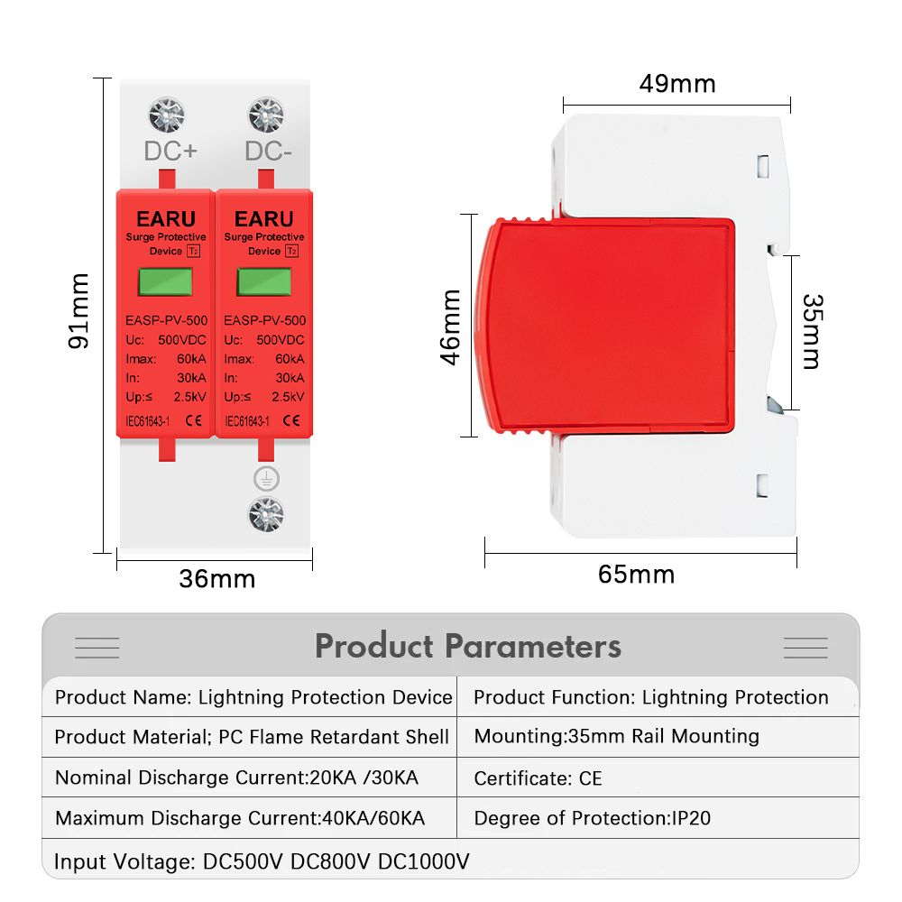 EARU 2P DC SPD Surge Protectiv - Ac Surge Protector 评论和价格