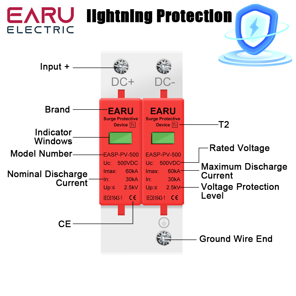 EARU 2P DC SPD Surge Protectiv - Ac Surge Protector 评论和价格